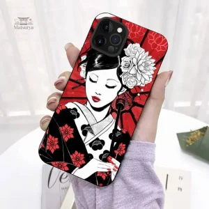 Coque de téléphone femme japonaise pour iPhone
