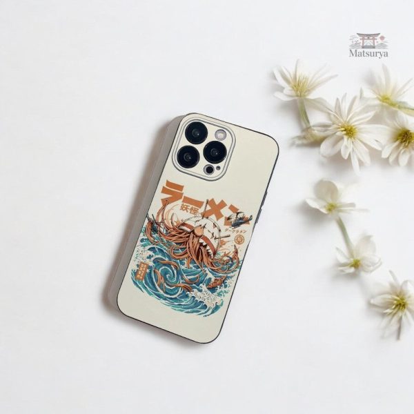 Coque de téléphone japonaise pour iPhone colorée