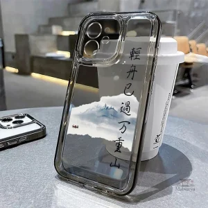 Coque de téléphone design japonais avec motifs calligraphiques