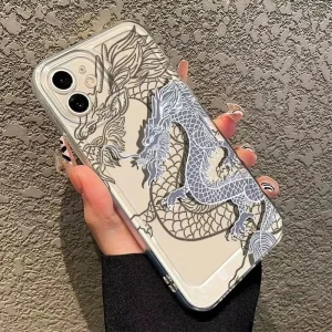 Coque de téléphone japonaise avec motif dragon pour iPhone