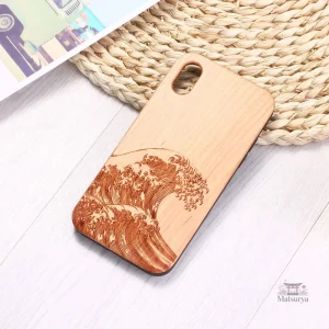 Coque de téléphone iPhone gravée style japonais