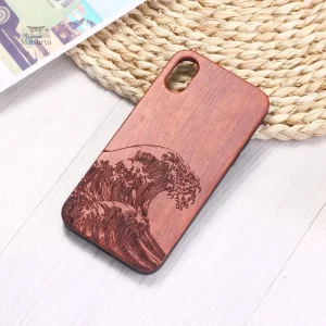 Coque japonaise pour iPhone avec gravure élégante