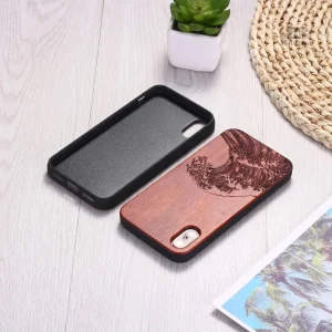 Accessoire téléphone iPhone, coque gravée japonaise