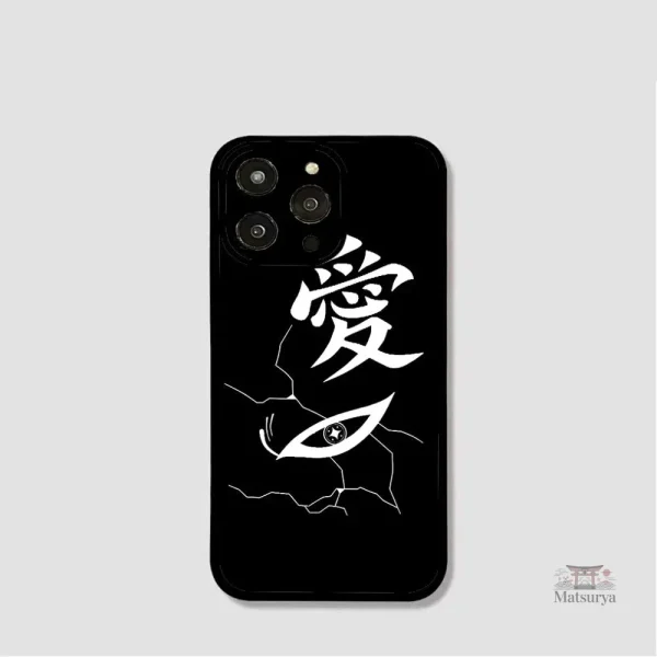 Coque monochrome pour iPhone, style japonais moderne