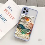 Coque de téléphone japonais, motif nature pour iPhone