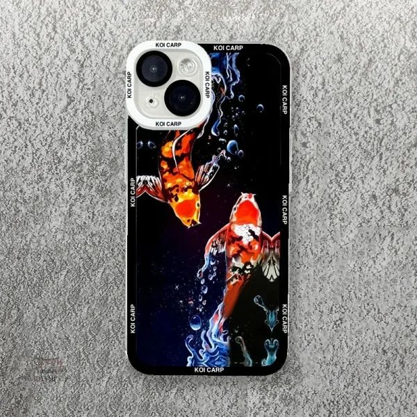 Coque décorative pour iPhone avec poissons japonais