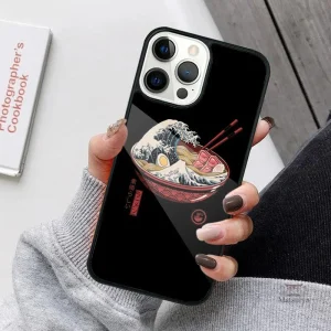 Coque iPhone ramen vague design japonais