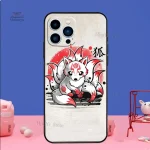 Coque de téléphone japonaise renard mignon pour iPhone