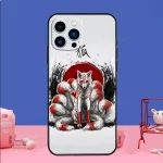 Coque japonaise pour iPhone, illustration de renard mythique
