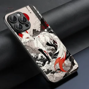 Coque sobre japonaise pour iPhone avec motif de renard