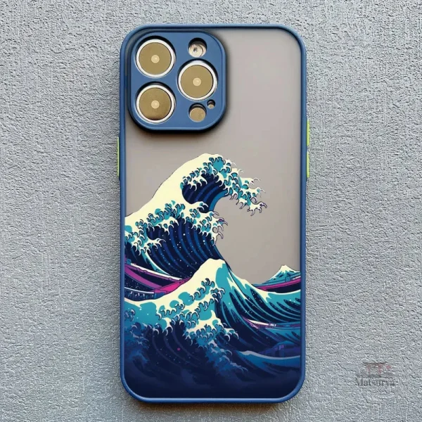 Protection élégante pour iPhone, motif japonais