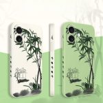 Coque en bois de bambou pour protection iPhone