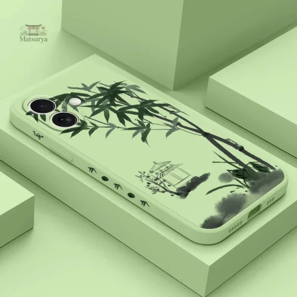 Coque iPhone en bambou avec esthétisme zen