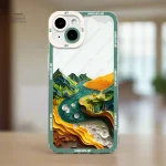 Coque japonaise pour téléphone, motif paysage