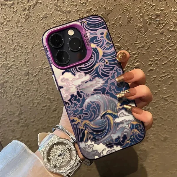 Accessoire iPhone avec motif vague asiatique