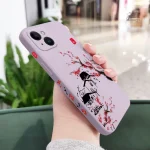 Coque stylisée pour iPhone, motif japonais distinctif