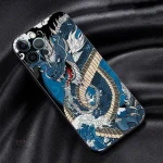 Coque de téléphone japonaise souple et noire pour iPhone