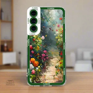 Coque japonaise pour Samsung avec motif d'allée florale