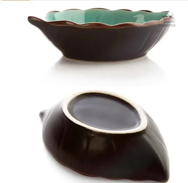 Coupelle en forme de feuille, design japonais