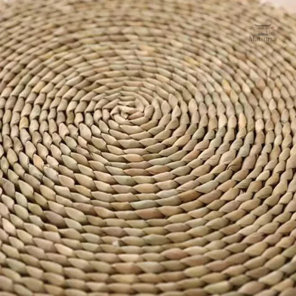 Accessoire zen pour méditation, coussin bleu japonais
