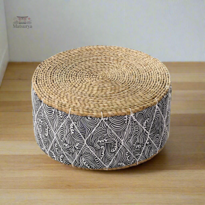 Coussin de méditation japonais Vagues de Kanagawa
