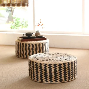 Coussin Japonais en paille tissée pour sol