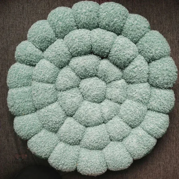 Coussin tissé avec motifs inspirés du Japon