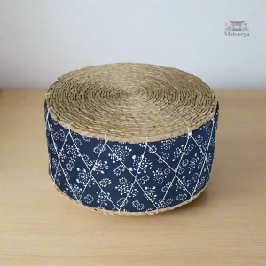 Coussin Japonais Fleuri Bleu décoratif