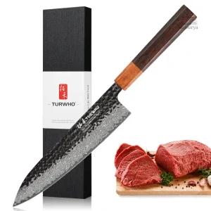 Couteau de cuisine japonais au design élégant