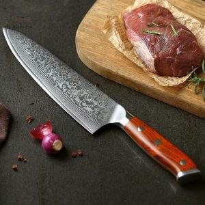 Couteau Japonais de cuisine, design élégant et tranchant précis