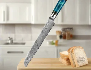 Couteau de cuisine japonais avec finition artisanale
