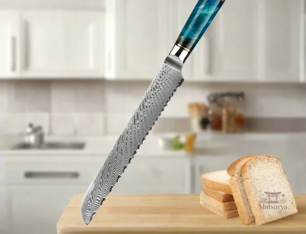 Couteau de cuisine japonais avec finition artisanale