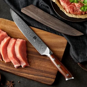 Couteau japonais de cuisine, design traditionnel et élégant