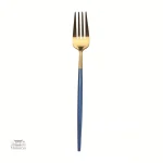 Couvert bleu pour dîner japonais