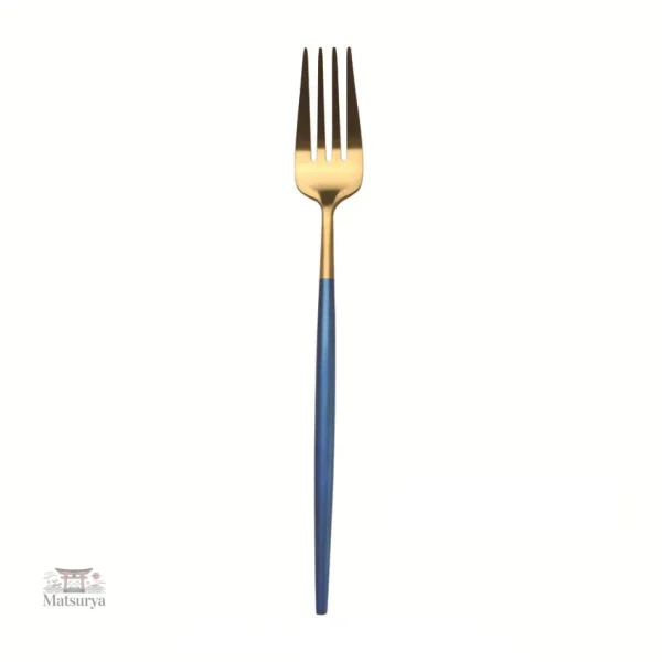 Couvert bleu pour dîner japonais