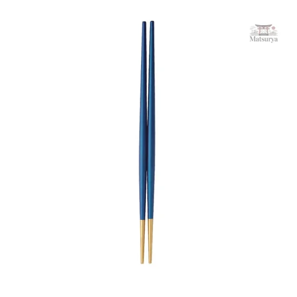 Couvert bleu pour repas asiatique