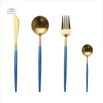 Couverts japonais design bleu