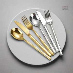 Couverts inox élégants inspirés du design japonais