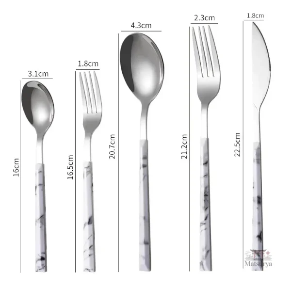 Couverts japonais marbrés au style contemporain