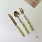 Ensemble de couverts japonais à motifs géométriques