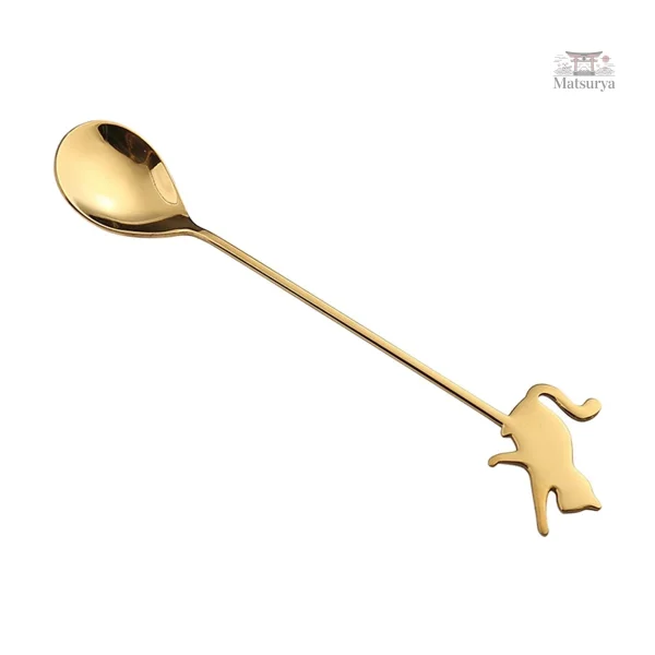 Vaisselle japonaise, cuillère à café design chat