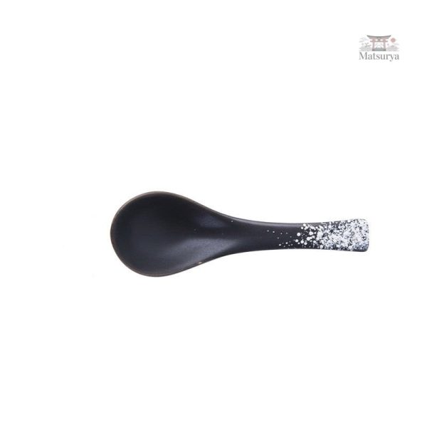 Cuillère à soupe en céramique, esthétique japonaise