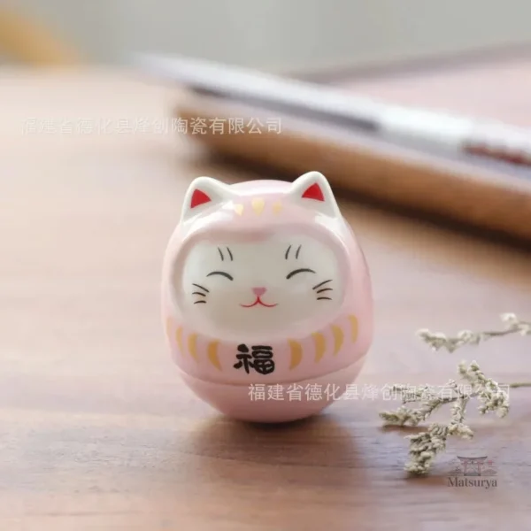 Daruma chat à offrir, cadeau inspirant et positif
