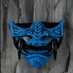 Demi masque décoratif japonais pour performances artistiques