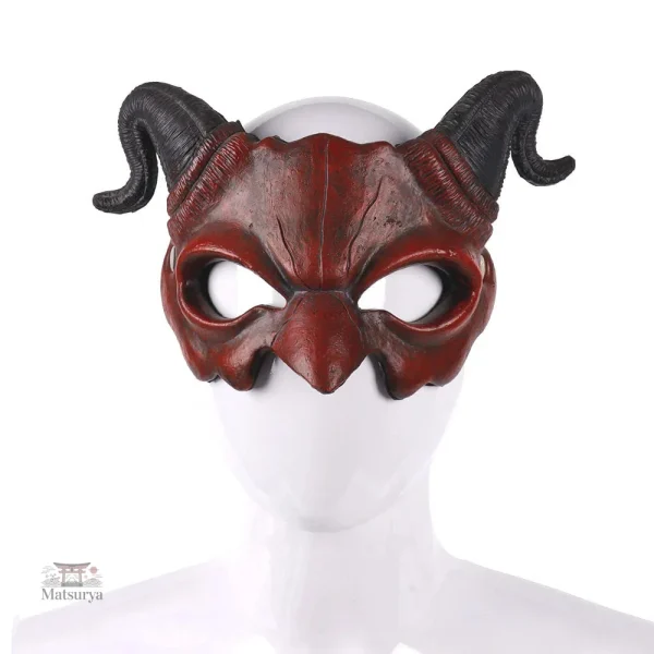 Demi-masque décoratif inspiré du diable