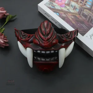 Demi masque japonais en tissu traditionnel