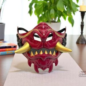 Demi-masque Japonais Diable en style traditionnel