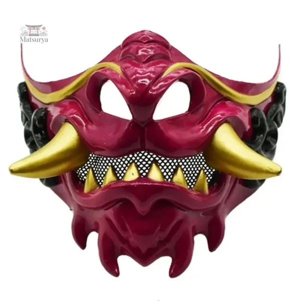 Demi-masque diable, accessoire de costume japonais