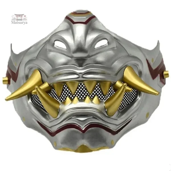 Masque japonais diabolique en design artistique