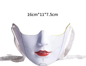 Masque traditionnel japonais pour femme, design élégant